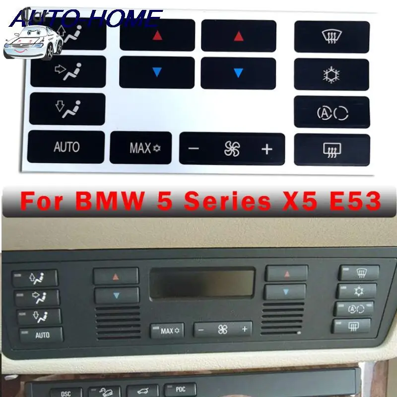 

1 комплект, накладки на кнопки для кондиционера автомобиля BMW X5 E53 1999-2006 E39 1996-2002