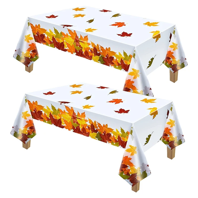 

Thanksgiving Autumn Leaf Tablecloth Autumn Maple Leaf Tablecloth Waterproof Rectangular Plastic Tablecloth Retail