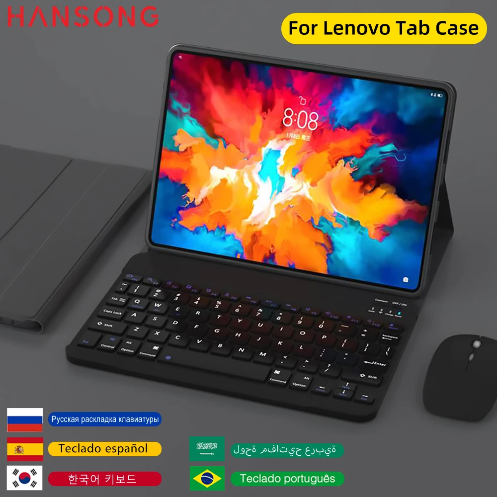 Casing Tab untuk Lenovo dengan Keyboard untuk 2021 P11 Plus 11 "P11 Pro