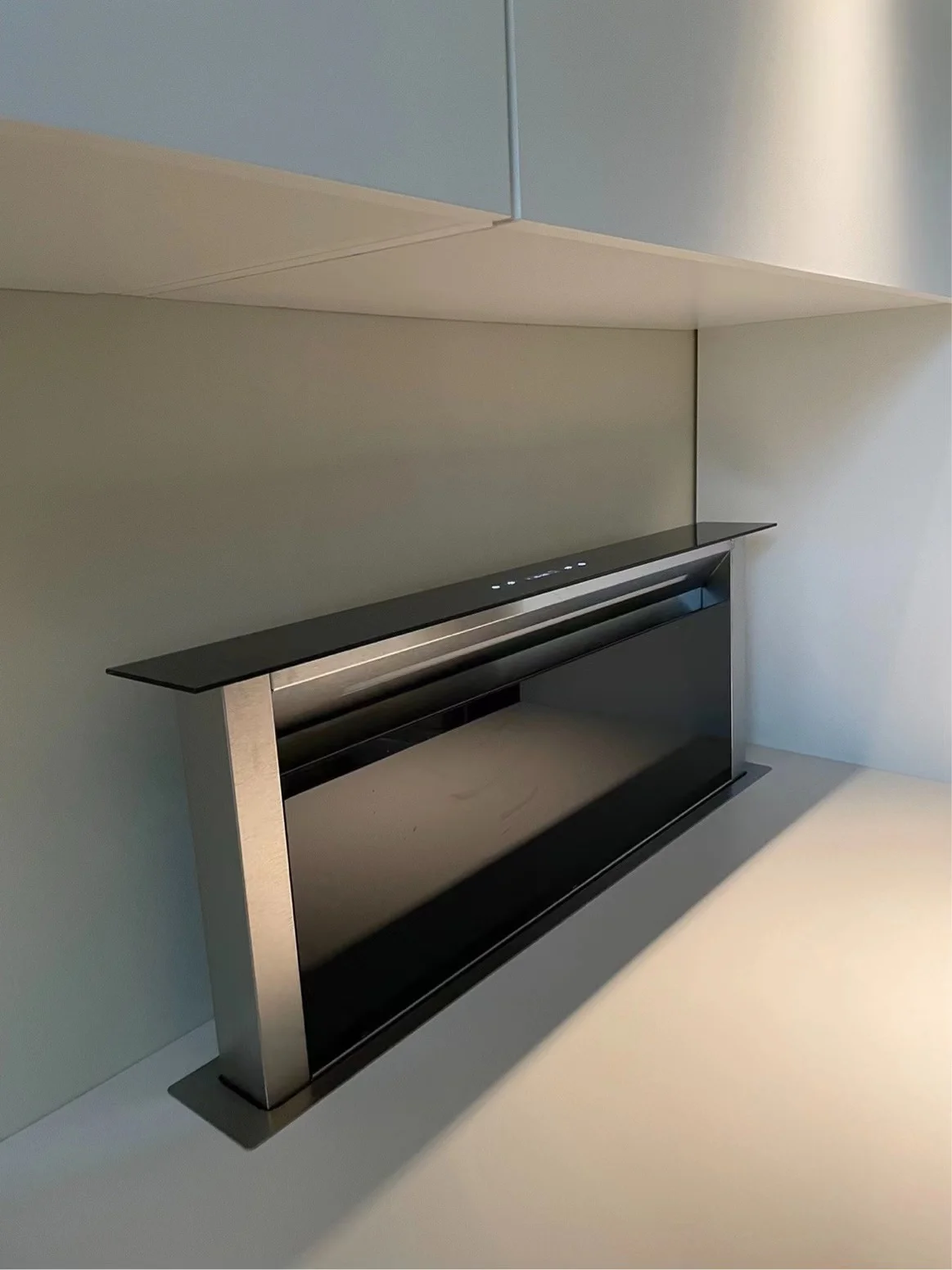 Hot sales downdraft hood with flat motor system space saving downdraft cooker hood 5