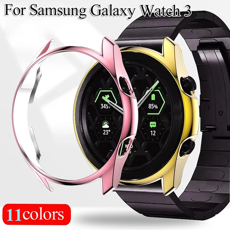 

Case for Samsung Galaxy watch 3 TPU Plated cover all-around Coverage bumper Screen protector for active smartwatch Accessories