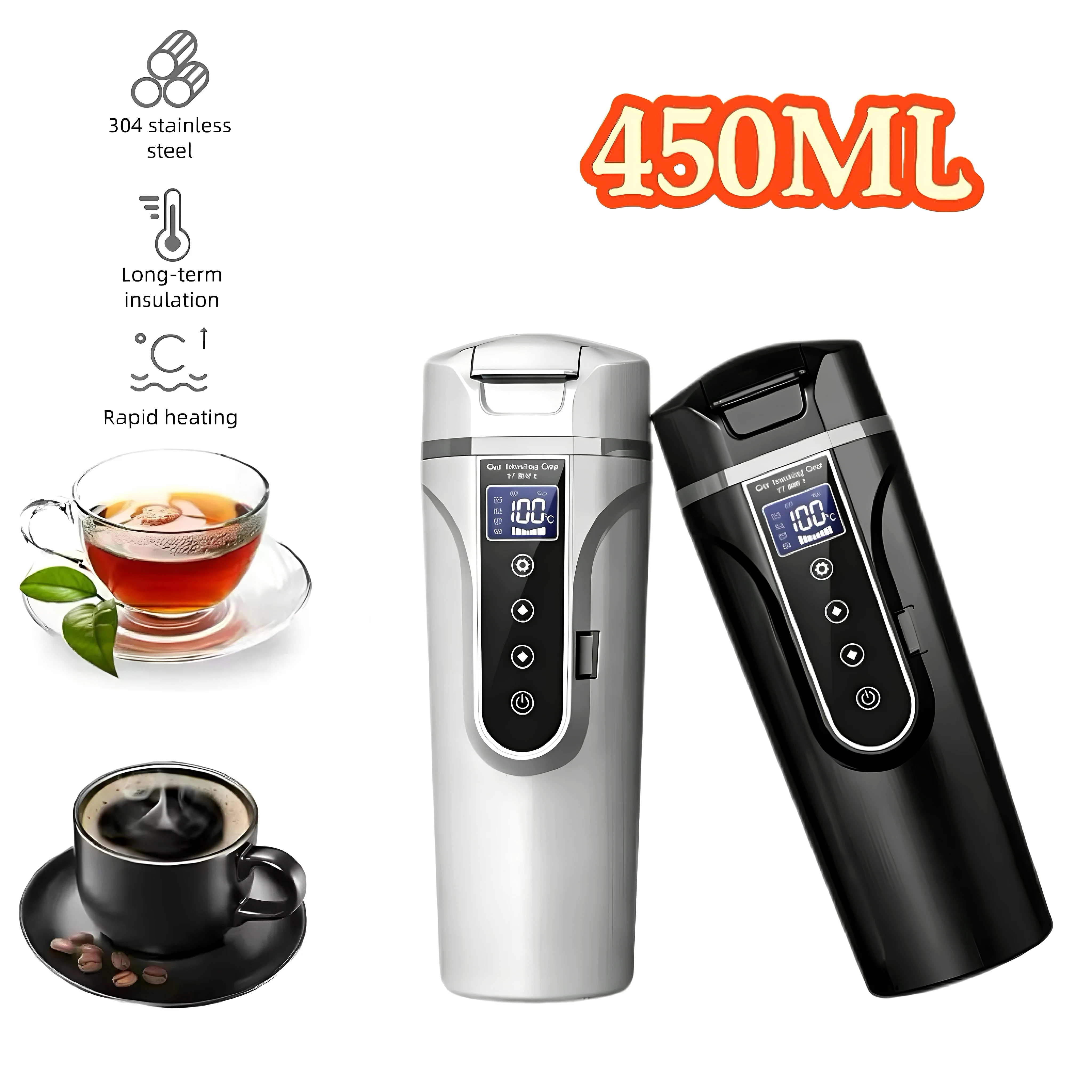 Portable Car Electric Kettle 12V 24V Universal