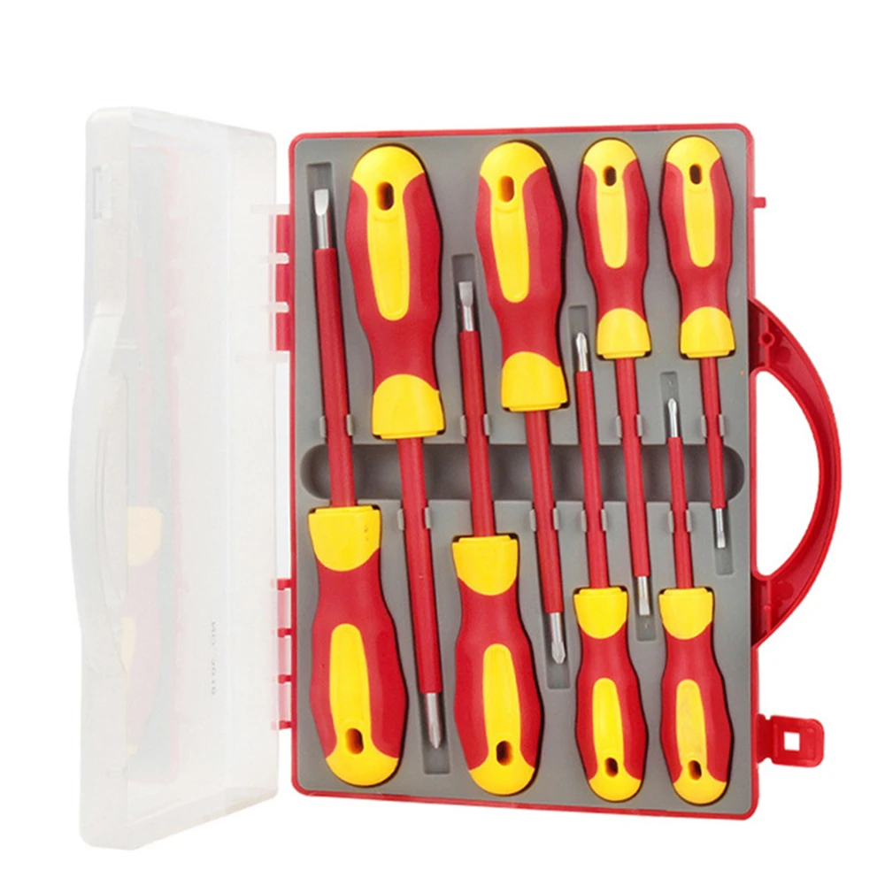 

8pcs Screwdriver Electrician Insulated Set Precision Magnetic Slotted Phillips Screw Bits Kits Multi-function Repair Hand Tool