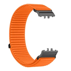 Breathable Nylon Loop Sports Watch Band Replacement Strap - Watch Fit 3 (OrangeB)