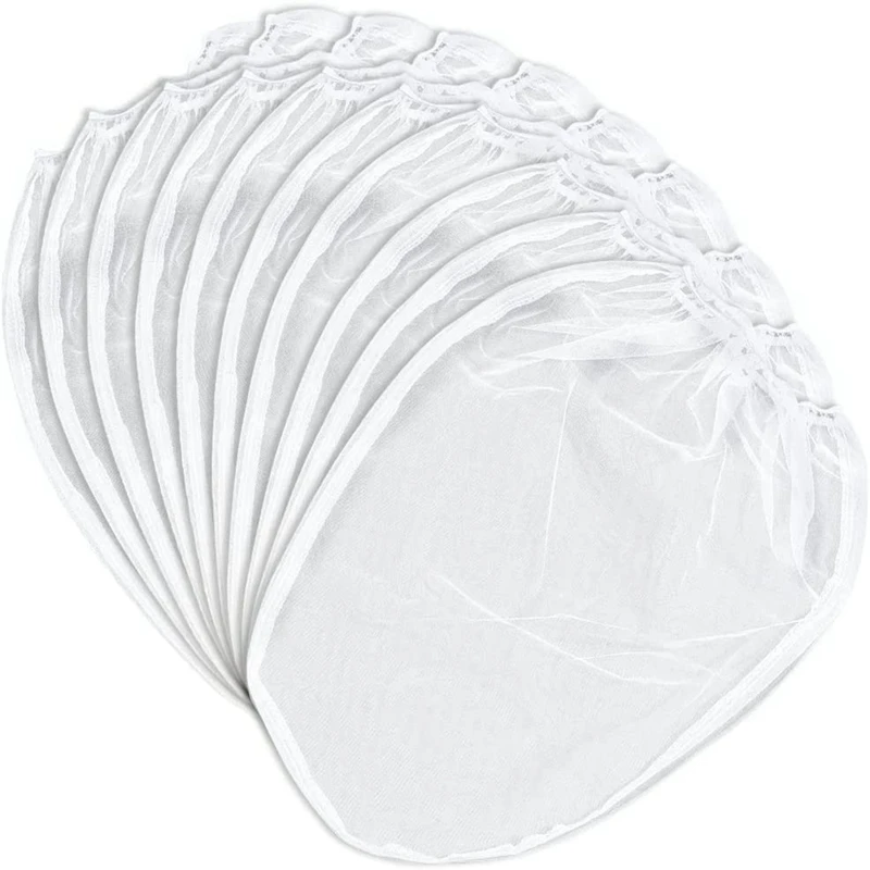

10 Pcs Fine Mesh Filters Bags Household Paint Polyester Strainer Mesh Pouch For Oil Paint