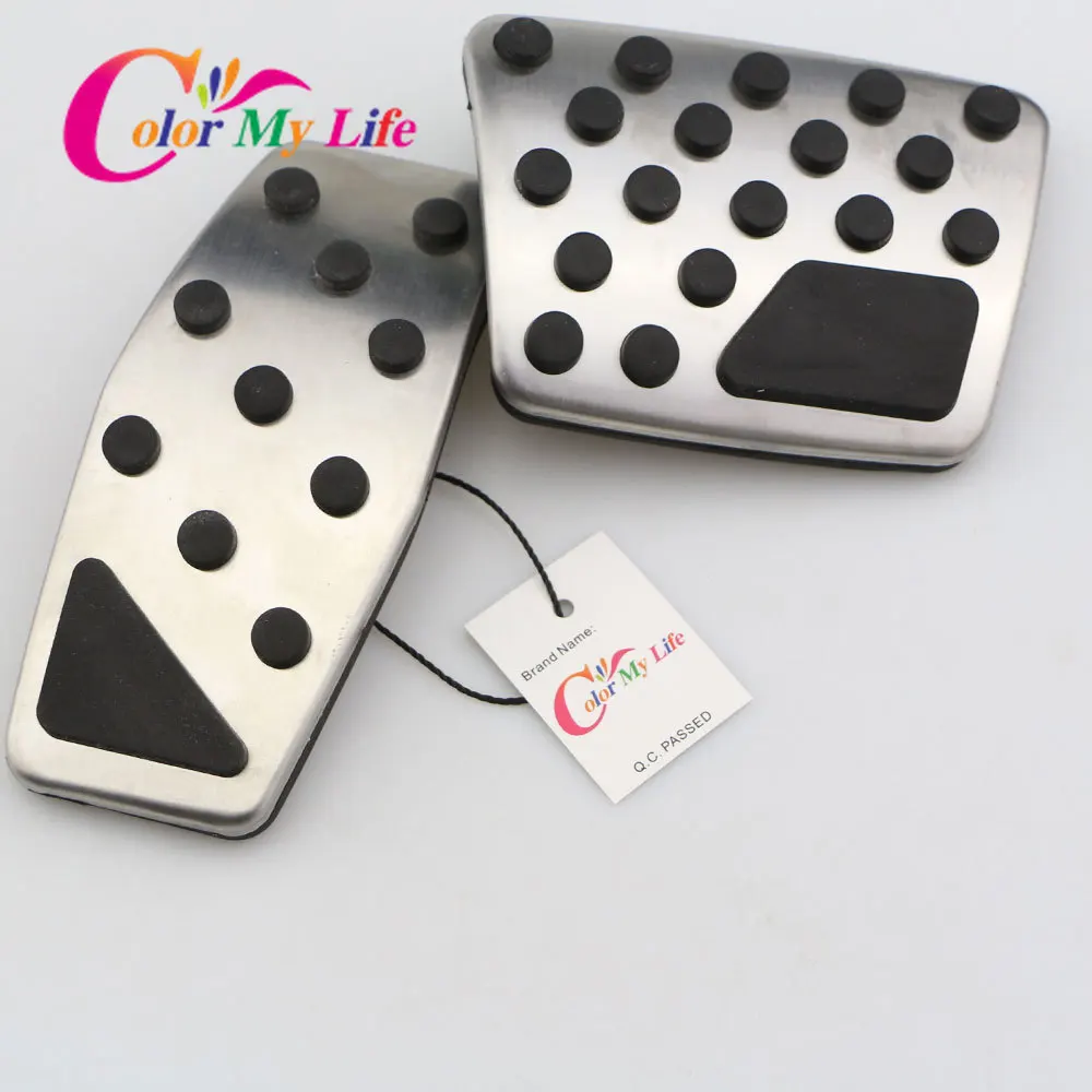 AT Car Gas Pedal Brake Pedal Cover Rest Pedale Color My Life Fit Fiat 500 X 500X 2015-Auto Pedals Accessories
