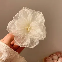 Elegant Organza Flower Hair Clip - Super Fairy Vacation Style Headdress (B)