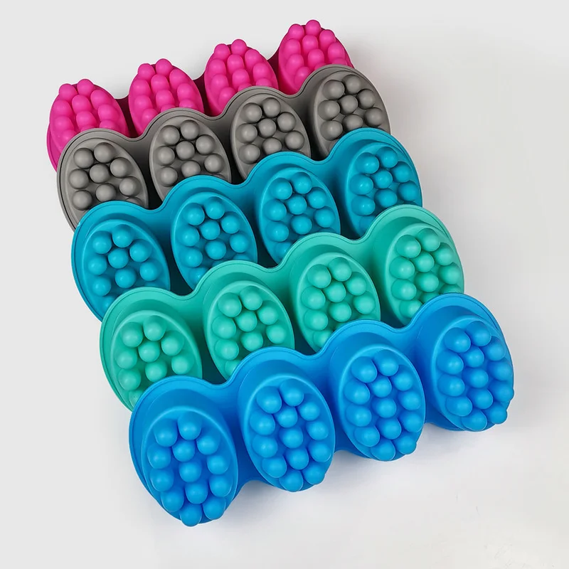 3d Handmade Silicone Soap Molds Massage Therapy Bar Making Mould Tools