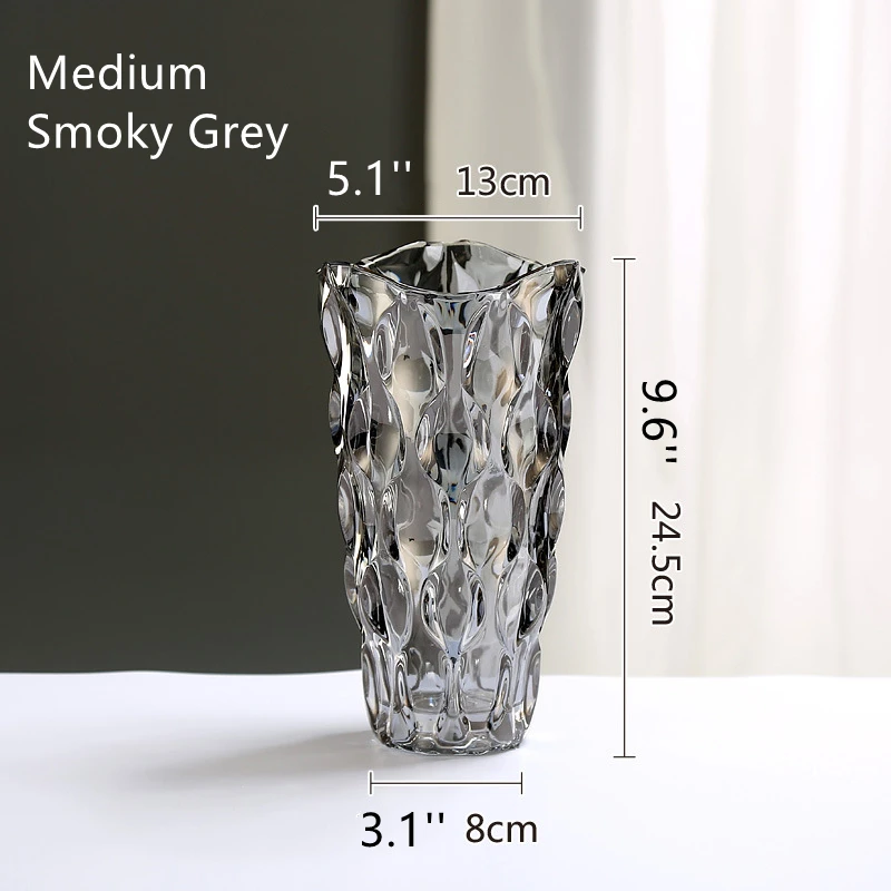 Vaso In Vetro Pesante Stile Bohémien – 24,1 Cm, 1,6 Kg, Iridescente, Per Centrotavola E Regali - 2