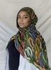 1 pièces Ramadan Hijab imprimé léopard femmes bohème aquarelle doux musulman Hijabs Floral respirant châle enveloppement écharpe foulard chaud