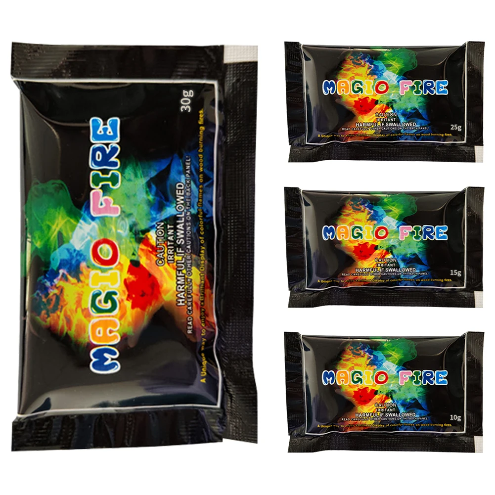 Glow Pigment Powder Colorful Flame Powder 10g 15g 25g 30g Flame Color Changing Powder Atmosphere Glowing Props Campfire Fireplace Party Supplies