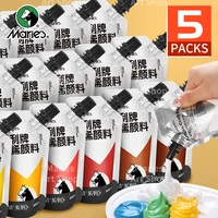 Marie's 5 Packs 100ml/3.38oz Colorful Acrylic Paint Set for Models,DIY Craft,Canvas,Eggs,Rock,Wood,Wall for Adults & Artists 1