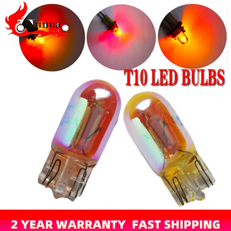 

2Pc 12V 5W Car LED Reverse Brake Turn Singal Light Silver Fox Chrome Plated Mirror Invisible Bulbs Reading Light Clearance Lamp