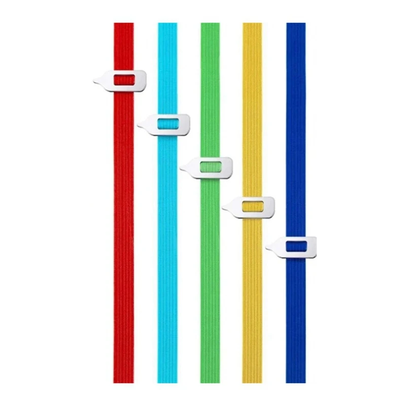 

5 Piece Retractable Book Clip Elastic Band Pointer Reading Bookmark Stationery Supplies
