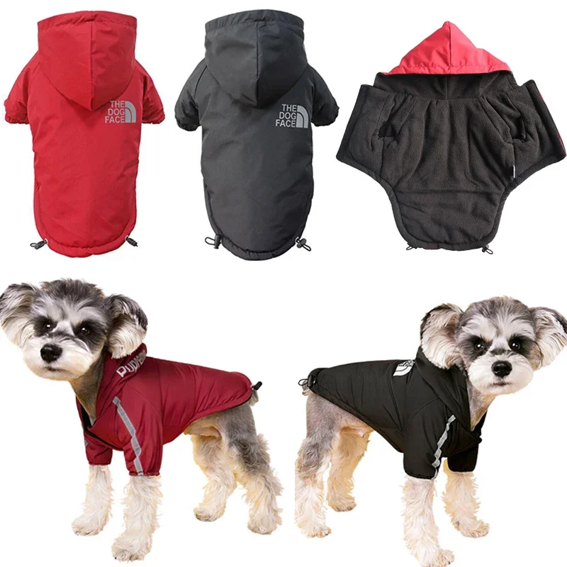 

Winter Warm Pet Coat Dog Waterproof Hooded Jacket for Small Medium Dogs Clothes Reflective Puppy Coat Chihuahua Bulldog Outfit