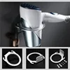 Space Aluminum Wall Mounted Hair Dryer Holder Rack Hanger Home Bathroom Hairdryer Storage Shelf Organizer Hanging Rack 8cm 3