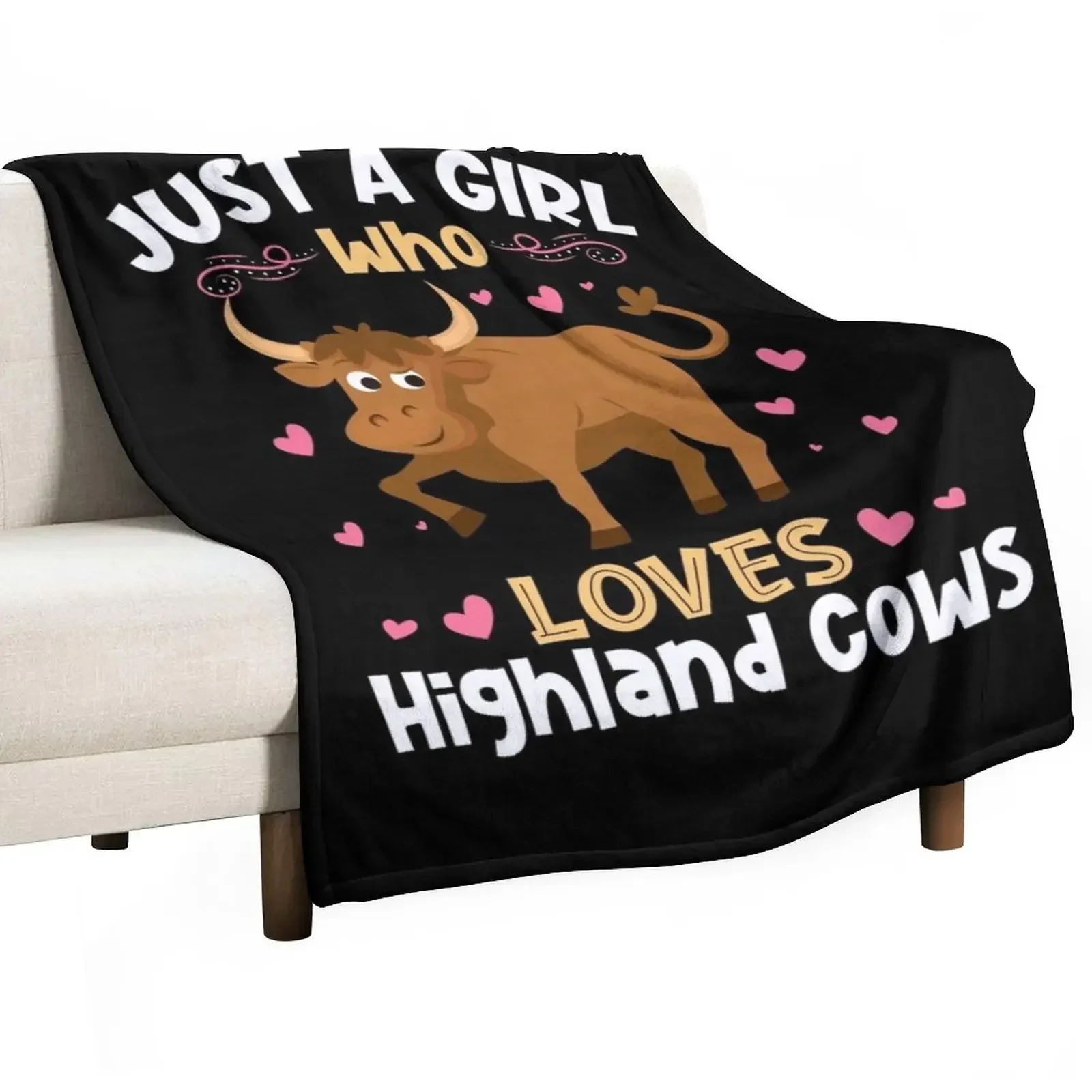 

Just a Girl who Loves Highland Cows Throw Blanket Sofa Decoratives Blankets