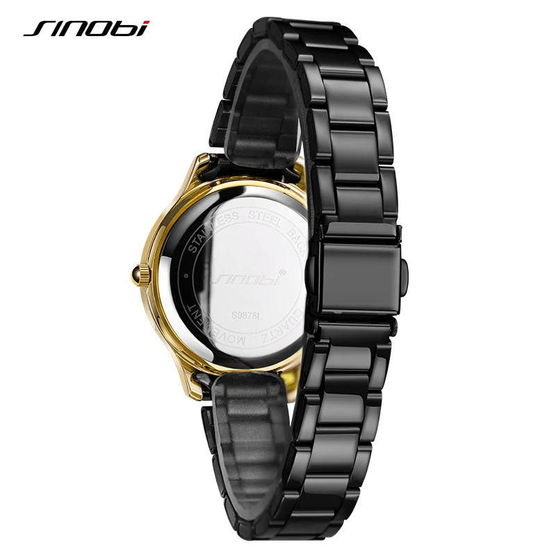SINOBI Top Luxury Ladies Watch Original Design Diamond Woman's Quartz Wristwatches Gifts Clock for Wife Female Hot Sales Watches