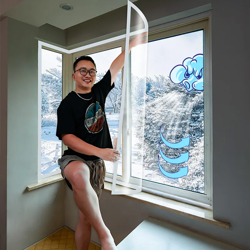 Description Picture 2 of itemTYMF Winter Window film,Windproof Heat-insulating film,Transparent Plastic film White edge,Easy To Install and Disassemble type