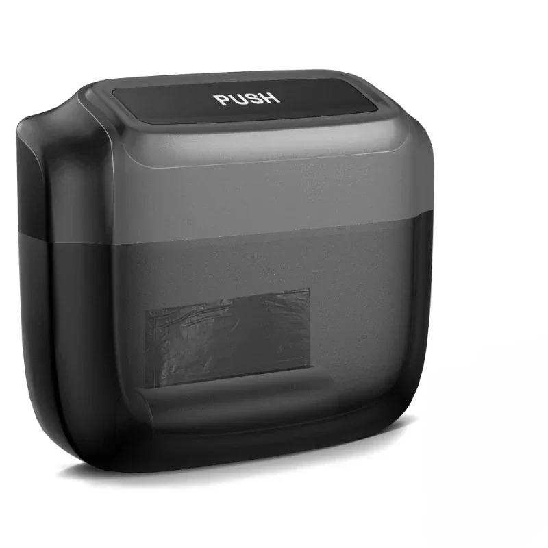 Car Trash Bin Hanging Vehicle Garbage Dust Case Storage Box Plastic Pressing Square Trash Can With Lid Auto Interior Supplies Car Storage Bag Car Trash Can Car Trash Bag