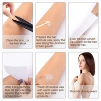 50/80/100Pcs Wax Band Hair Removal Depilation Strips Nonwoven Cloth Body Leg Arm Eyebrow Hair Remove Wax Paper Rolls Beauty Tool 2