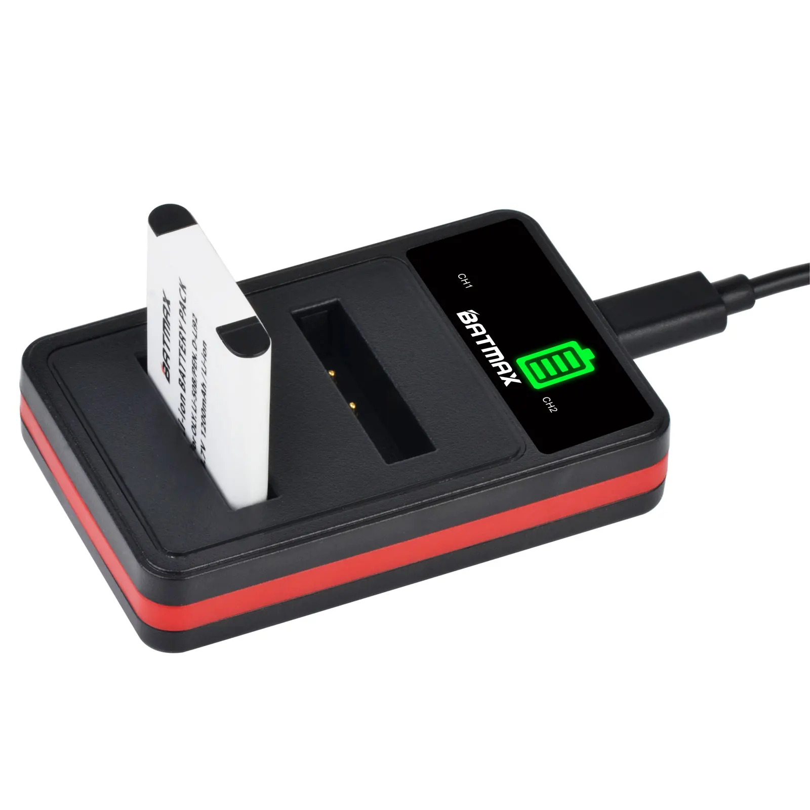 Rechargeable Battery Charger Camera Battery Charger Rechargeable Battery Camera Battery Batmax Li-50B Li50B Bateria D-Li92 Battery+LED Dual Charger with Type-C Port for Olympus u6010 u6020 for Pentax XZ-1 SP-800UZ