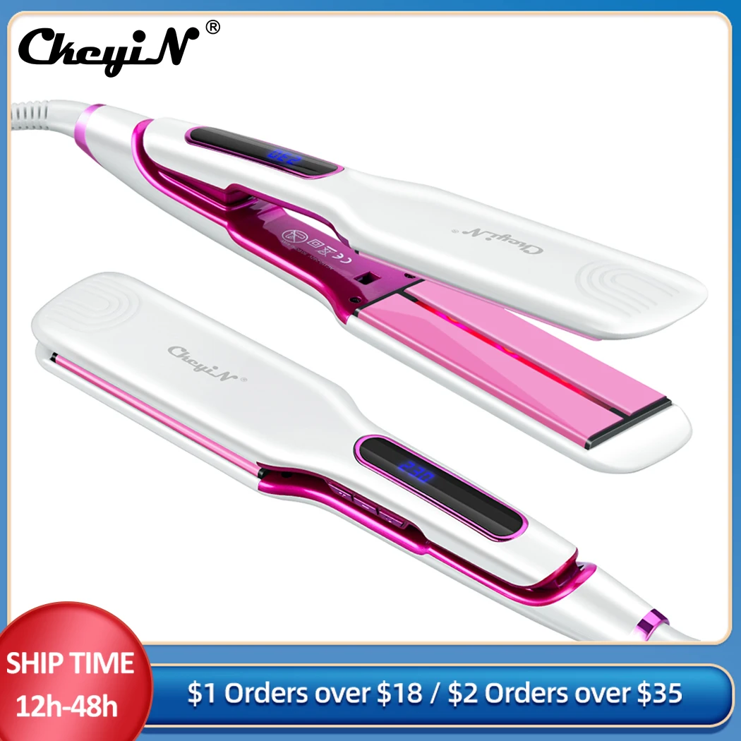 CkeyiN-Professional-Hair-Straighteners-55mm-Ultra-Wide-Hair-Plank-Flat ...