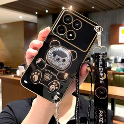 Pocox6pro Étui en Silicone avec Lanyard et Support Bear