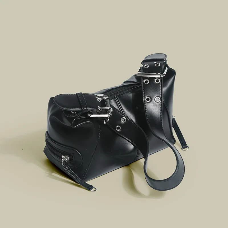 

Women Luxury PU leather Shoulder Bag Fashion Designer Solid Color Underarm Bags Female Small Hobo Bags Cool Girl's Hand Bag