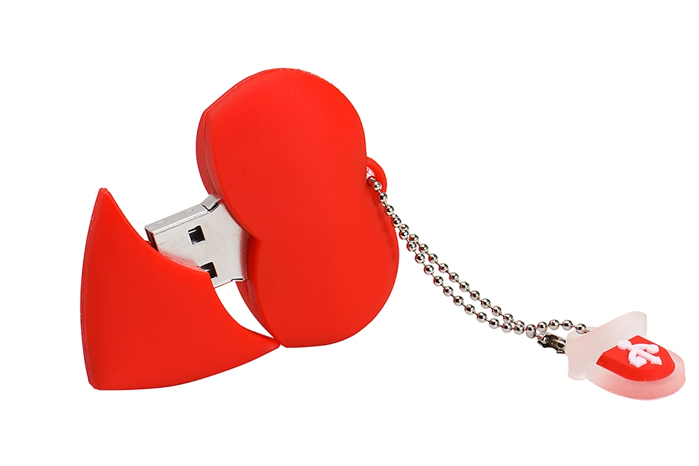 Cartoon Red love Flash Drive 64 GB Pen Drive USB 2.0 Memory Stick 32 GB Portachiavi regalo U Disk Regali di nozze 16 GB 8 GB 4 GB_voghion.com