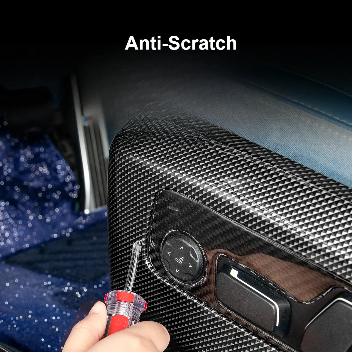 BMW 5 시리즈 2024 G60 시트 사이드 안티 킥 패드 ABS 안티 스크래치 보호 커버 스티커 인테리어 장식 액세서리