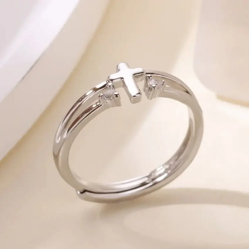 Zircon Cross Rings For Women