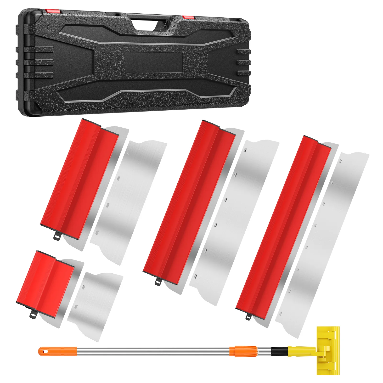 Spatule de lissage pour cloisons sèches, lame Flexible 25/40/60/80cm, outils de nivellement de finition pour outils muraux et lames d'écumage 4 pièces