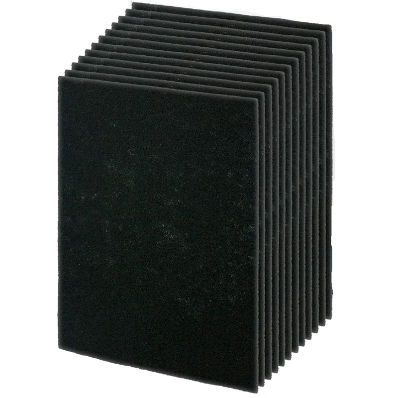 

12PCS Precut for HPA200 Premium Carbon Activated Pre Filters Compatible with HW Air Purifier Models 200, 202, 204, 250B.