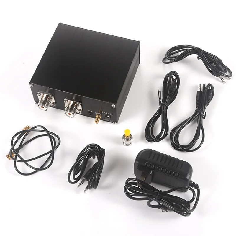 ABKN-160Mhz 100W 안테나 공유기 SDR 트랜시버 TR 스위치 박스 장치(가스 방전 보호 US 플러그 포함)