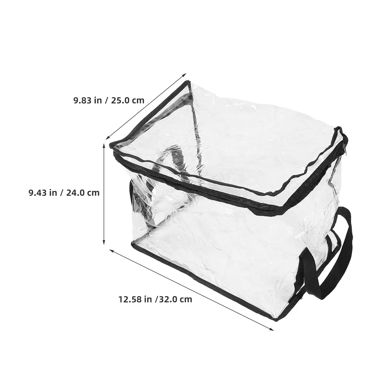 2Pcs 투명 책 보관 주최자 투명 PVC 케이스 접이식 리프팅 핸들 문서 디스플레이 상자 학교 홈 스토리지용