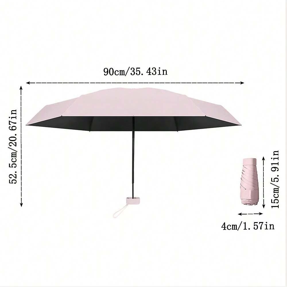 Mini umbrella capsule Rain and Sun protection Outdoor travel portable sunshade umbrella with storage box