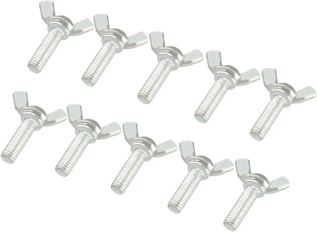 

Keszoox Wingbolt Butterfly Wing Thumb Hand Screws Bolts M6x20mm 1mm Pitch Carbon Steel 10pcs