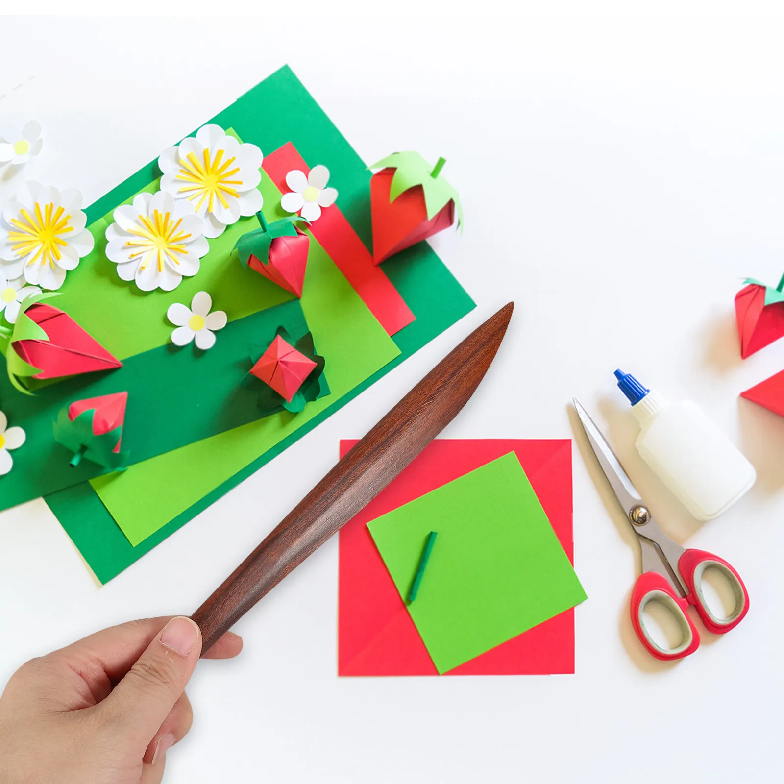 나무로 만든 봉투 개봉기, 레드우드 종이 절단 도구 (학교, 사무실, 가정용), 부드럽고 가벼운 휴대용 디자인