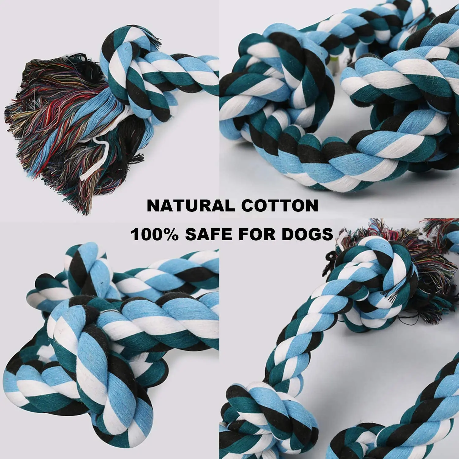 Dog Bite Rope Toys Pet Grind Tooth Toys Cotton Rope Material Harmless Dogs Tooth Cleaning Toys Pet Dog Rope Toys 5