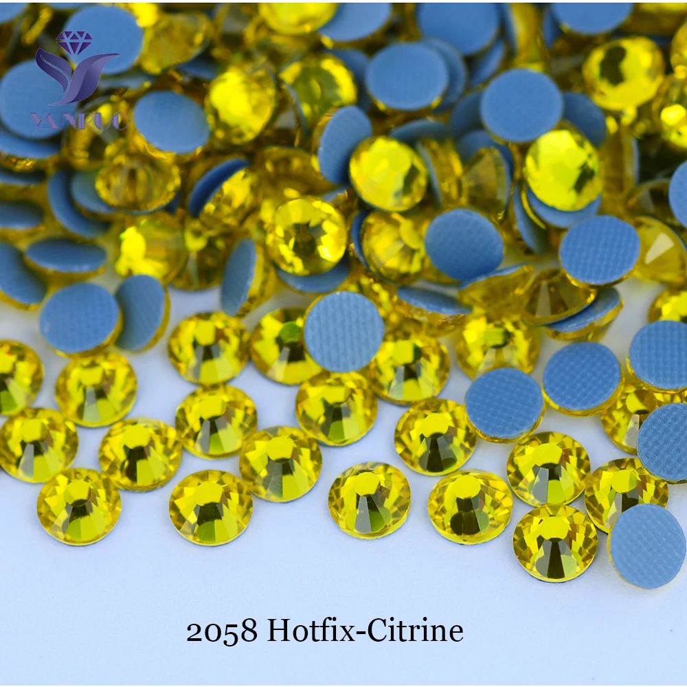 YANRUO 2058HF SS4-SS30 Hotfix Strasssteine Strass Kristalle Strasssteine mit Kleber Nähen Perlen Applikationen auf Schuhen Tasche – Detail 12