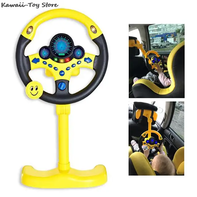 Electric Simulation Steering Wheel Toy With Light And Sound Educational Children Co-Pilot Children'S Car Toy Vocal Toy Gift 1