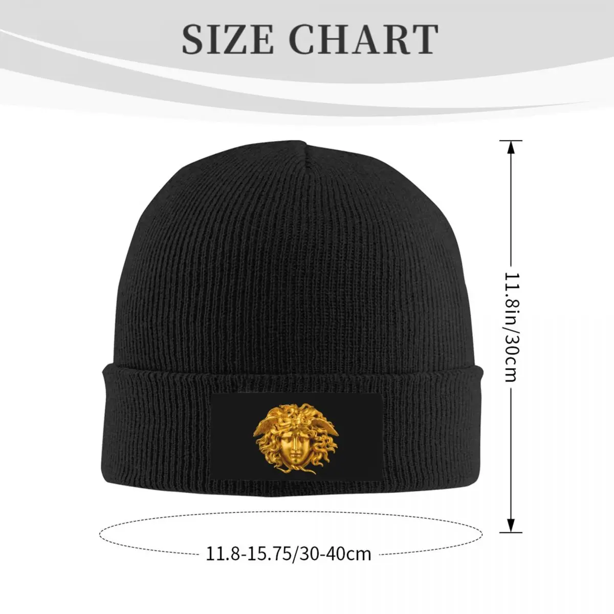Elegant And Chic French Golden Haired Hats Autumn Winter Skullies Beanies Warm Mythological Greek Medusa Cap Female Male Skull