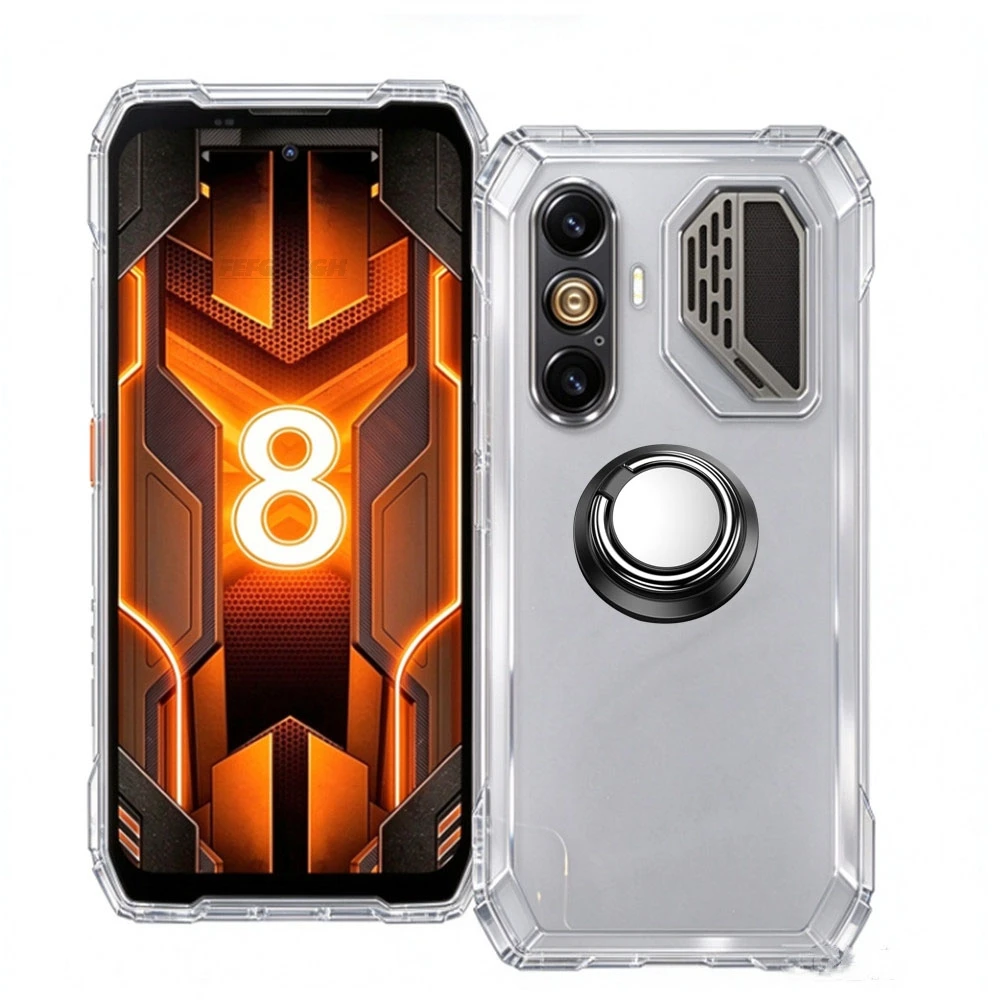 Premium TPU Soft Silicone Phone Case with Back Ring Holder Bracket in Sleek Design