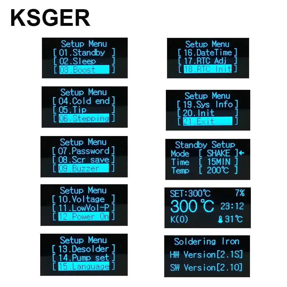 KSGER T12 Soldering Station Iron Tips STM32 V2.1S OLED DIY FX9501 Handle Electric Tools Welding Temperature Controller 75W soldering tool soldering station welding tool soldering iron