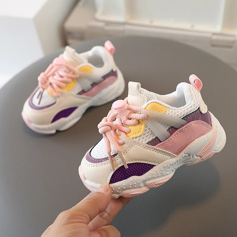 Size 21-30 Kids Shoes for Girl Fashion Kid Sport Shoes Air Mesh Sneakers Baby Boy Non-Slip Toddler Girl Shoes zapatos niña