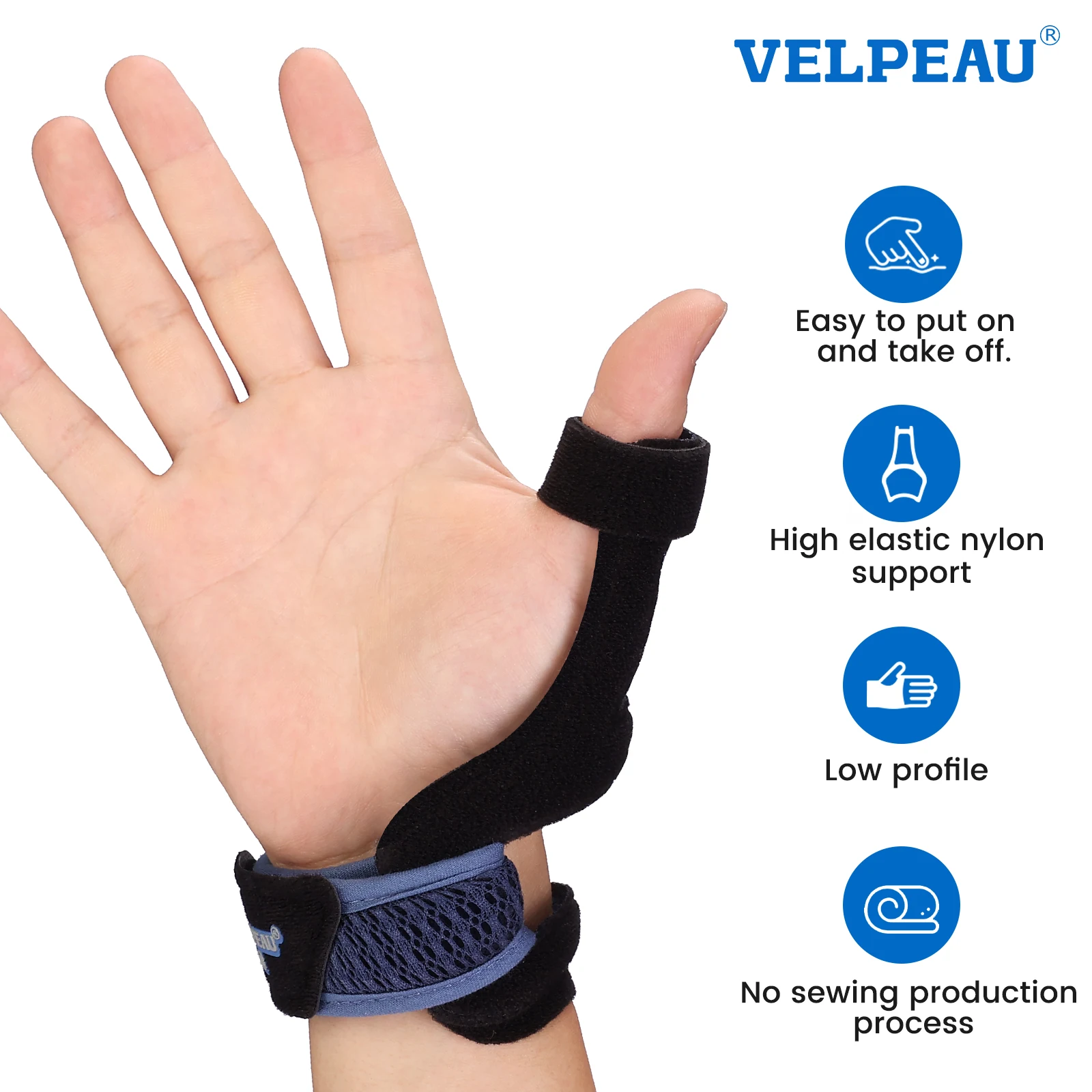 Velpeau Thumb Brace Reversible Wrist Thumb Spica Splint Cmc Support