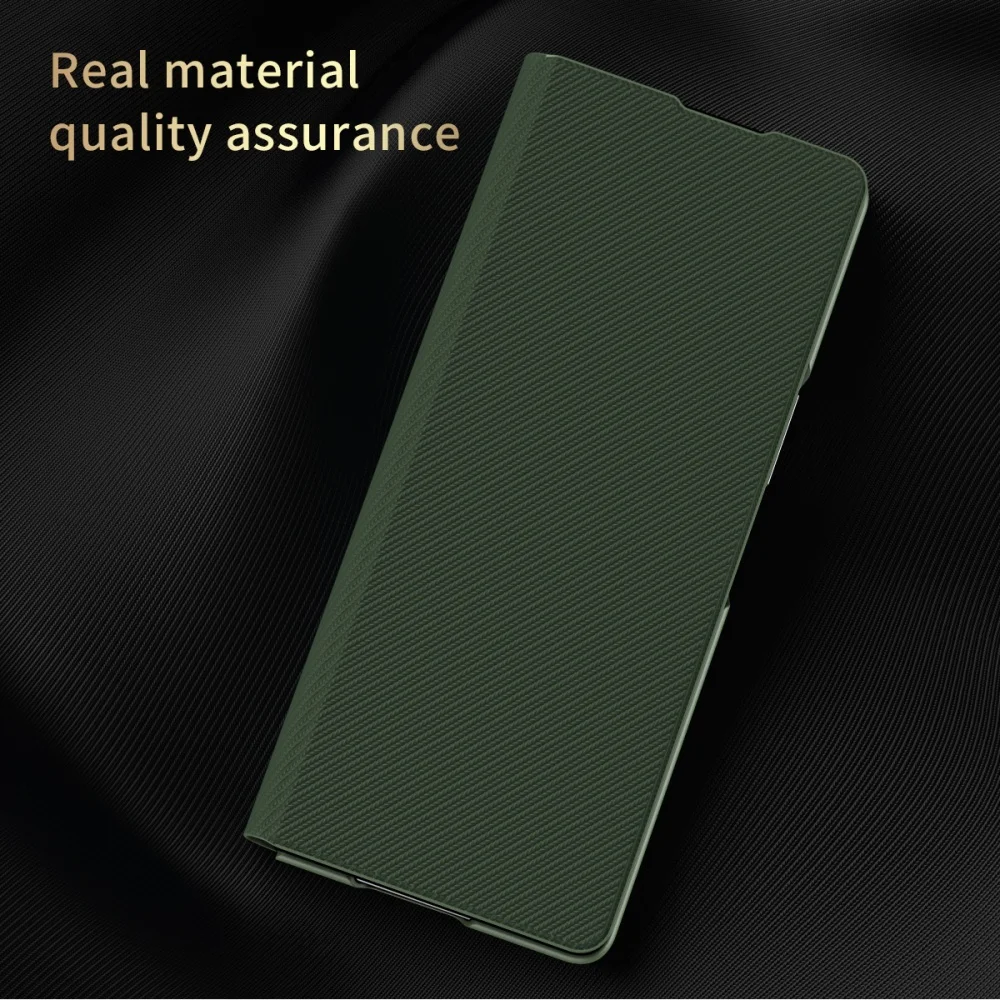 Kevlar Matte Leather Pattern Anti-Fingerprint Folding Business Case
