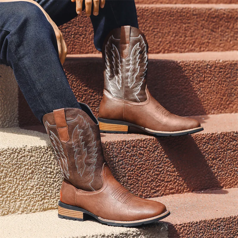 Retro Embroidered Western Cowboy Boots 4