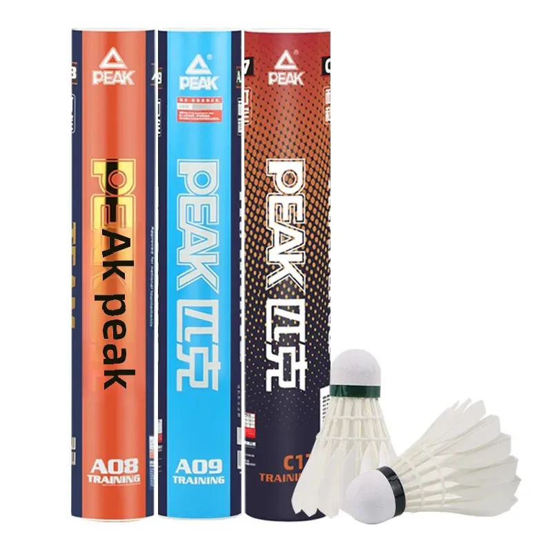 PEAK Professional Badminton Shuttlecock Durable Hard Ball Head Trained For High Performance 6/12 Pieces Set Fitness Sport Equipm badminton shuttlecock,badminton ball
